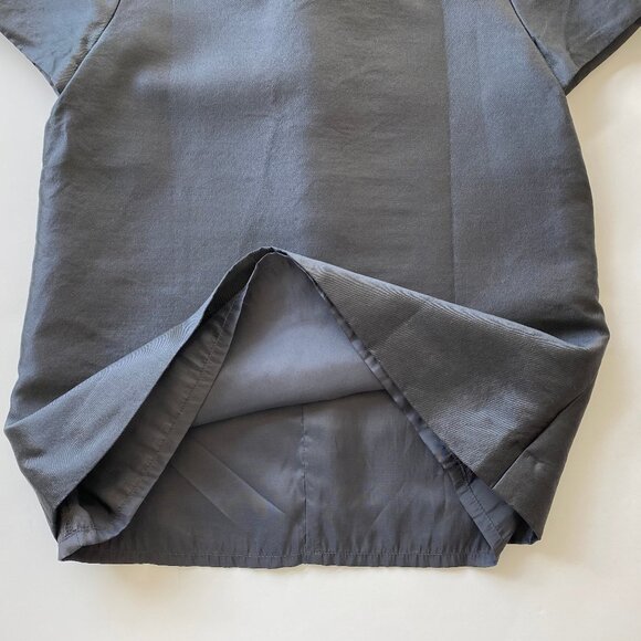 J.Crew Collection Wool Silk Twill Top Black Short Sleeve Blouse Size 00 Holidays - Picture 8 of 12